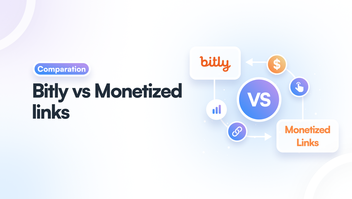Bitly vs monetized links comparison